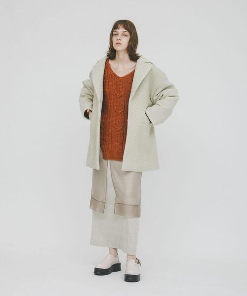 LAATO(ラート)の「sailor collar coat(その他アウター・レディース・ブラウン/マスタード・FREE)」の7枚目の写真