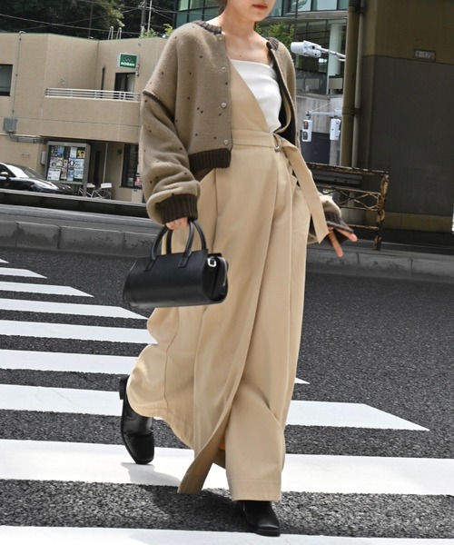 WILLFULLY(ウィルフリー)の「one shoulder twill OP(ワンピース・レディース・タン/ブラウン系その他/ブラック・S/M)」の13枚目の写真