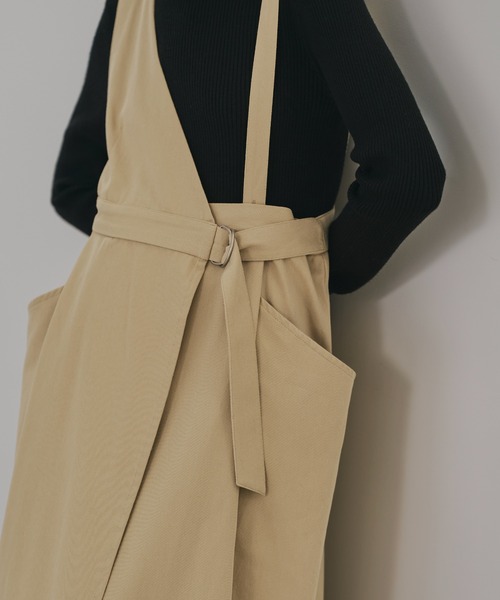 WILLFULLY(ウィルフリー)の「one shoulder twill OP(ワンピース・レディース・タン/ブラウン系その他/ブラック・S/M)」の9枚目の写真
