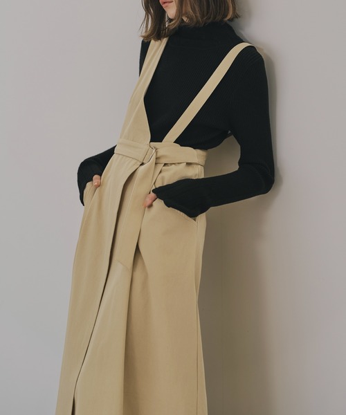 WILLFULLY(ウィルフリー)の「one shoulder twill OP(ワンピース・レディース・タン/ブラウン系その他/ブラック・S/M)」の5枚目の写真