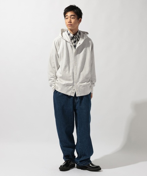 niko and...（ニコアンド）の「【Champion(チャンピオン)】別注NATOKii(ネイトゥーキー)フードスナップカーディガン（カーディガン/ボレロ・メンズ・ネイビー/ナチュラル・MEDIUM/LARGE）」の3枚目の写真