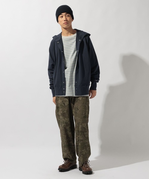 niko and...（ニコアンド）の「【Champion(チャンピオン)】別注NATOKii(ネイトゥーキー)フードスナップカーディガン（カーディガン/ボレロ・メンズ・ネイビー/ナチュラル・MEDIUM/LARGE）」の6枚目の写真