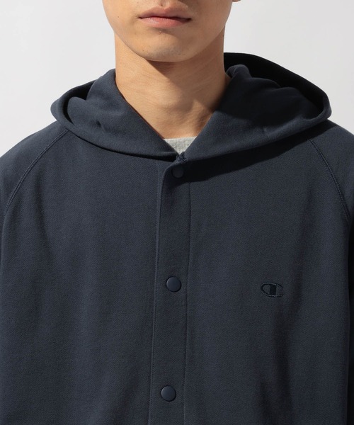 niko and...（ニコアンド）の「【Champion(チャンピオン)】別注NATOKii(ネイトゥーキー)フードスナップカーディガン（カーディガン/ボレロ・メンズ・ネイビー/ナチュラル・MEDIUM/LARGE）」の12枚目の写真