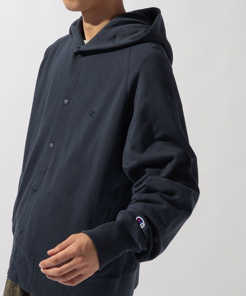 niko and...（ニコアンド）の「【Champion(チャンピオン)】別注NATOKii(ネイトゥーキー)フードスナップカーディガン（カーディガン/ボレロ・メンズ・ネイビー/ナチュラル・MEDIUM/LARGE）」の13枚目の写真