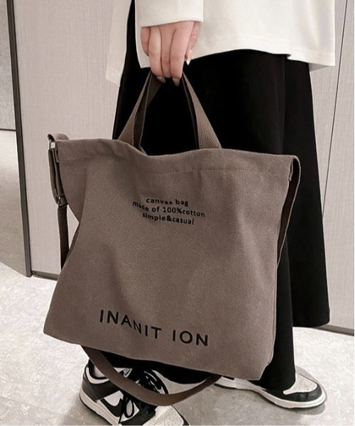 Burner（バーナー）の「【OKUOKU　0909】2WAY トートショルダーバッグ oku-bag-22-16（トートバッグ・メンズ・ベージュ/グリーン/ダークブラウン/ブラック/グレー・FREE）」の3枚目の写真