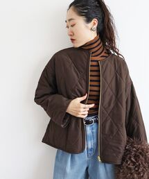 le.coeur blanc | リバーシブルタフタ×ファーキルトジャケット(その他アウター)