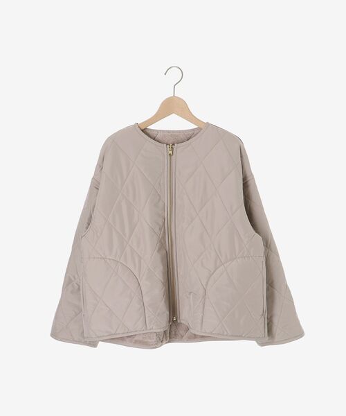 le.coeur blanc(ルクールブラン)の「リバーシブルタフタ×ファーキルトジャケット(その他アウター・レディース・グレイッシュベージュ/ブラウン・38)」の17枚目の写真