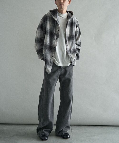 CRAFT STANDARD BOUTIQUE(クラフトスタンダードブティック)の「チェックフードシャツ(シャツ/ブラウス・メンズ・ブルー系その他3/ブルー系その他5/ブラウン系その他4/ブラウン系その他5/ブラック系その他3/グリーン系その他5・M/L)」の14枚目の写真