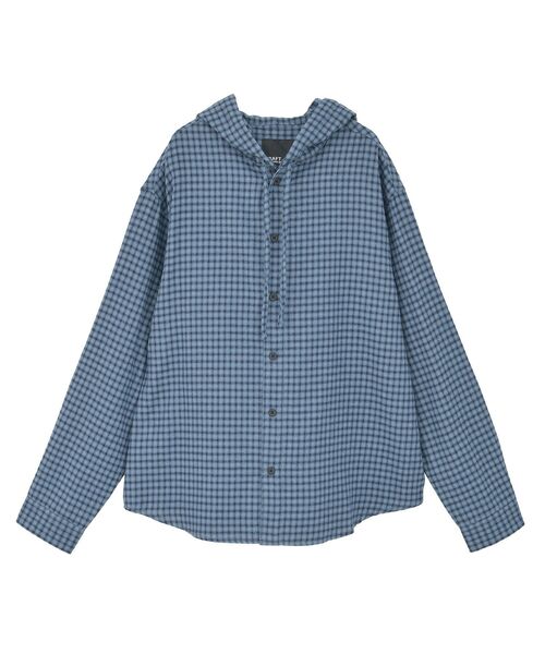 CRAFT STANDARD BOUTIQUE(クラフトスタンダードブティック)の「チェックフードシャツ(シャツ/ブラウス・メンズ・ブルー系その他3/ブルー系その他5/ブラウン系その他4/ブラウン系その他5/ブラック系その他3/グリーン系その他5・M/L)」の21枚目の写真