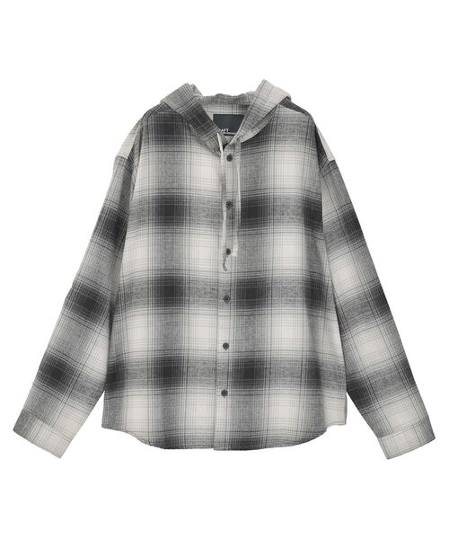 CRAFT STANDARD BOUTIQUE(クラフトスタンダードブティック)の「チェックフードシャツ(シャツ/ブラウス・メンズ・ブルー系その他3/ブルー系その他5/ブラウン系その他4/ブラウン系その他5/ブラック系その他3/グリーン系その他5・M/L)」の11枚目の写真