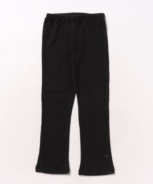 HAKKA KIDS(ハッカキッズ)の「アンクル丈ニットパンツ(レギンス/スパッツ・キッズ・ブラック・120cm/130cm)」の1枚目の写真