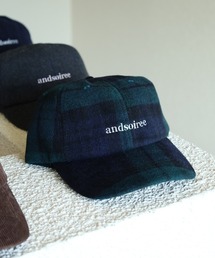 ＆soiree（アンドソワレ）の「&soiree ブランドロゴ刺繍キャップ(ウール・コーデュロイ)（キャップ）」
