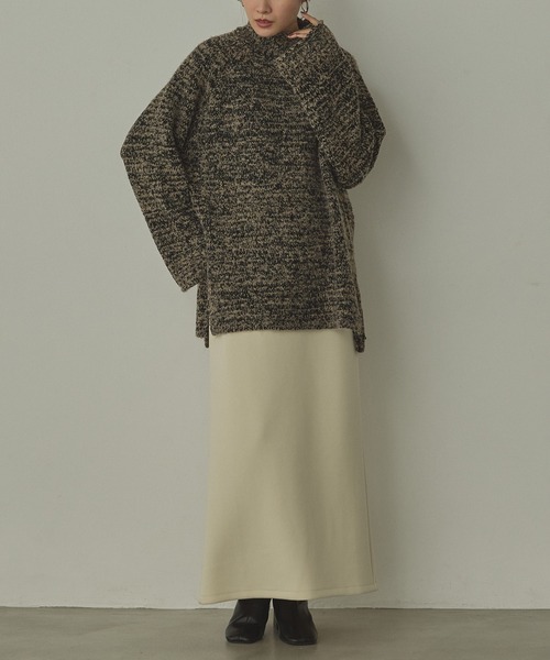 hunch（ハンチ）の「2WAY ダンボールタイトスカート（スカート・レディース・ダークブラウン/ブラック/アイボリー・FREE）」の4枚目の写真