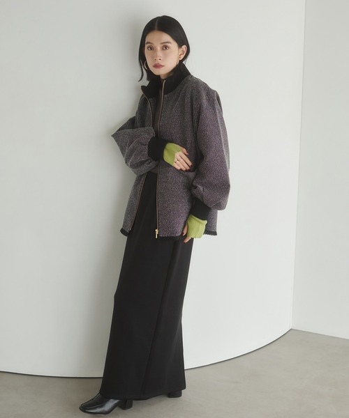 hunch（ハンチ）の「2WAY ダンボールタイトスカート（スカート・レディース・ダークブラウン/ブラック/アイボリー・FREE）」の6枚目の写真