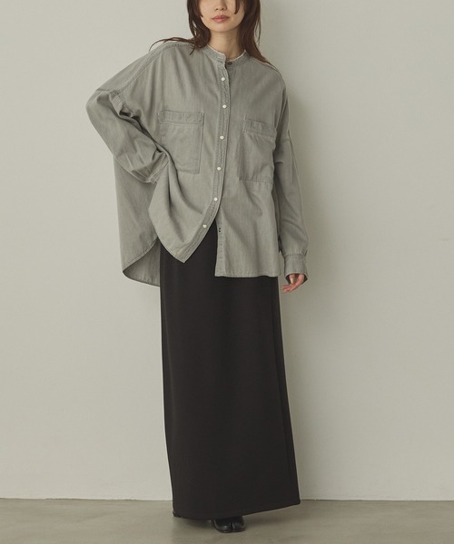 hunch（ハンチ）の「2WAY ダンボールタイトスカート（スカート・レディース・ダークブラウン/ブラック/アイボリー・FREE）」の10枚目の写真