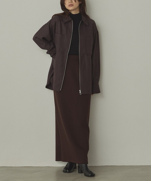 hunch（ハンチ）の「2WAY ダンボールタイトスカート（スカート・レディース・ダークブラウン/ブラック/アイボリー・FREE）」の22枚目の写真