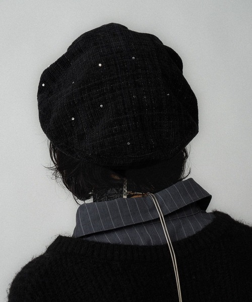 HARE(ハレ)の「ツイードベレー(HARE)(ハンチング/ベレー帽・レディース・ブラック・FREE)」の16枚目の写真
