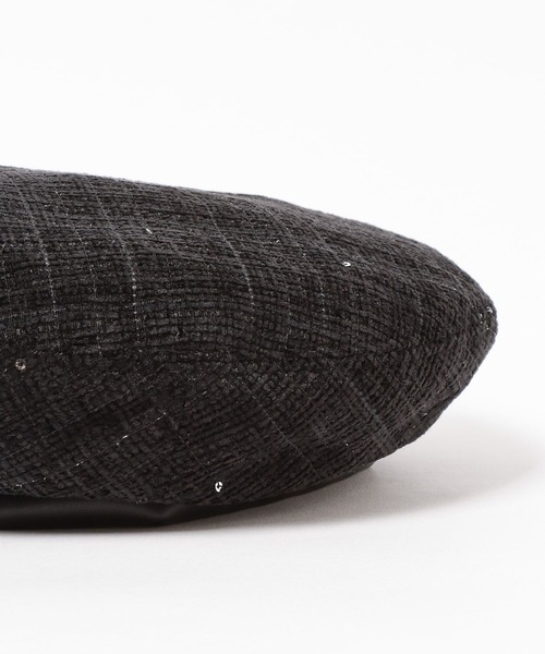 HARE(ハレ)の「ツイードベレー(HARE)(ハンチング/ベレー帽・レディース・ブラック・FREE)」の8枚目の写真