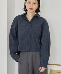 クロップド」に該当するトップス（ブルー・ネイビー/青色系