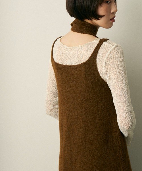 full/fill.（フルフィル）の「ribbon knit cami onepice / リボン付きニットキャミワンピース（ワンピース・レディース・アイボリー/ブラウン・FREE）」の19枚目の写真