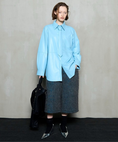 Vegan Leather Tie Shirt / ヴィーガンレザーネクタイシャツ（シャツ