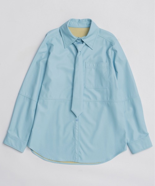 Vegan Leather Tie Shirt / ヴィーガンレザーネクタイシャツ（シャツ