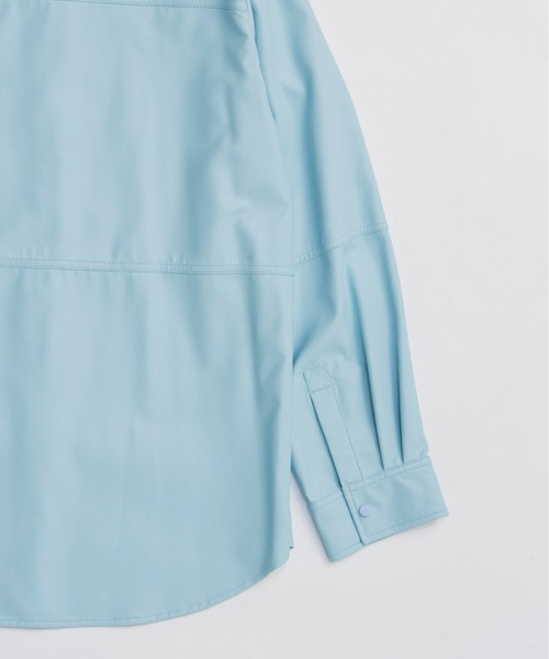 MAISON SPECIAL(メゾンスペシャル)の「Vegan Leather Tie Shirt / ヴィーガンレザーネクタイシャツ(シャツ/ブラウス・レディース・ブラック/ブルー/オフホワイト/ブラウン・FREE)」の20枚目の写真