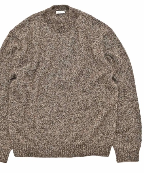 ATON】 WOOL ALPACA MOHAIR CREWNECK SWEATER（ニット/セーター