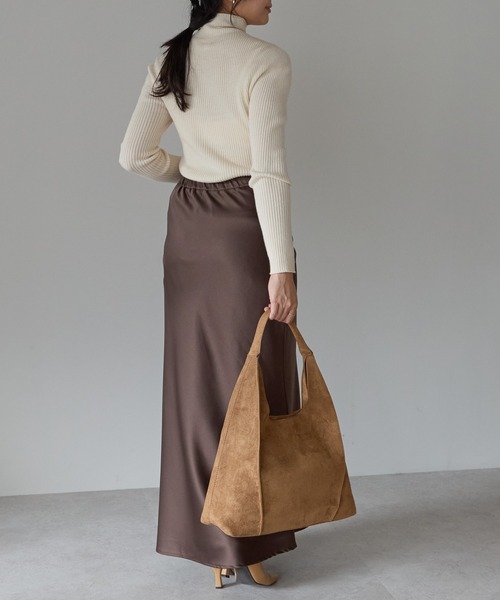 GUSCIO(グッシオ)の「【グッシオベーシック】ピンタックワンハンドルトートバッグ(トートバッグ・レディース・ベージュ/ダークブラウン/キャメル/ブラック・FREE)」の9枚目の写真