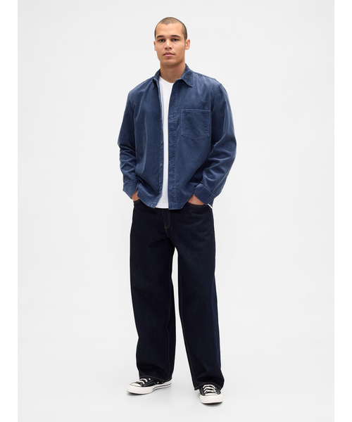 GAP（ギャップ）の「コーデュロイ シャケット（シャツ/ブラウス・メンズ・ブルー/グレー・XS/S/M/L/XL）」の3枚目の写真