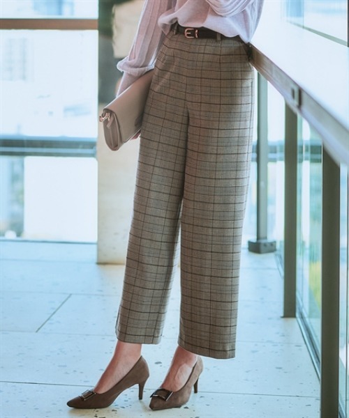 7days Life Styling(セブンデイズライフスタイリング)の「【ワイド/テーパード】【あったか裏起毛】ウール調ストレッチパンツ(しわになりにくい・保温性)<大きいサイズ有>(スラックス・レディース・ブラック系2/ブラック系その他/ブラウン系1/ブラウン系その他/ブラック系その他2/グレー系その他/ブラック系1/グレー系1・S/M/L/LL/3L)」の7枚目の写真