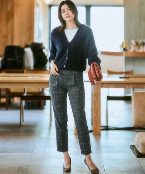 7days Life Styling(セブンデイズライフスタイリング)の「【ワイド/テーパード】【あったか裏起毛】ウール調ストレッチパンツ(しわになりにくい・保温性)<大きいサイズ有>(スラックス・レディース・ブラック系2/ブラック系その他/ブラウン系1/ブラウン系その他/ブラック系その他2/グレー系その他/ブラック系1/グレー系1・S/M/L/LL/3L)」の18枚目の写真