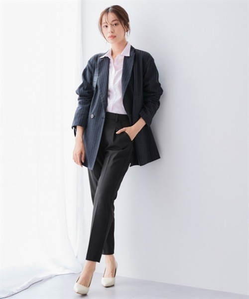 7days Life Styling(セブンデイズライフスタイリング)の「【ワイド/テーパード】【あったか裏起毛】ウール調ストレッチパンツ(しわになりにくい・保温性)<大きいサイズ有>(スラックス・レディース・ブラック系2/ブラック系その他/ブラウン系1/ブラウン系その他/ブラック系その他2/グレー系その他/ブラック系1/グレー系1・S/M/L/LL/3L)」の21枚目の写真