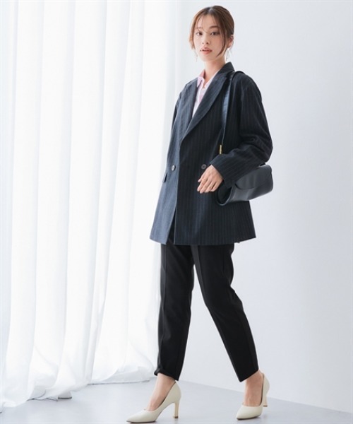 7days Life Styling(セブンデイズライフスタイリング)の「【ワイド/テーパード】【あったか裏起毛】ウール調ストレッチパンツ(しわになりにくい・保温性)<大きいサイズ有>(スラックス・レディース・ブラック系2/ブラック系その他/ブラウン系1/ブラウン系その他/ブラック系その他2/グレー系その他/ブラック系1/グレー系1・S/M/L/LL/3L)」の22枚目の写真