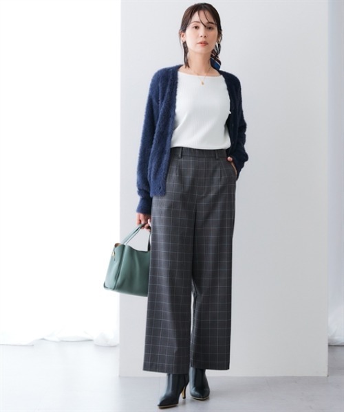 7days Life Styling(セブンデイズライフスタイリング)の「【ワイド/テーパード】【あったか裏起毛】ウール調ストレッチパンツ(しわになりにくい・保温性)<大きいサイズ有>(スラックス・レディース・ブラック系2/ブラック系その他/ブラウン系1/ブラウン系その他/ブラック系その他2/グレー系その他/ブラック系1/グレー系1・S/M/L/LL/3L)」の9枚目の写真