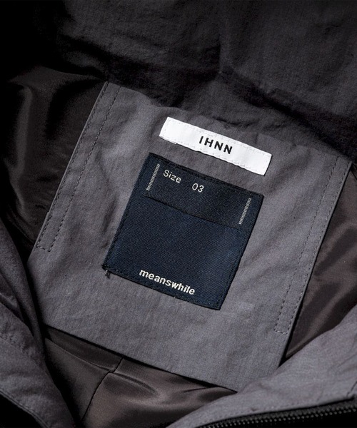 meanswhile(ミーンズワイル)の「Crisp Down JKT×IHNN(Tシャツ/カットソー・レディース・アイボリー/チャコール・0(XS)/3(L))」の6枚目の写真