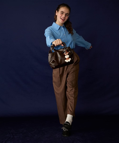 BONLECILL Marche(ボンルシールマルシェ)の「【BONLECILL Marche】ラウンドハンドルボストンバッグ/ハンドバッグ(ボストンバッグ・レディース・ブラウン/ワイン/ブラック・FREE)」の19枚目の写真
