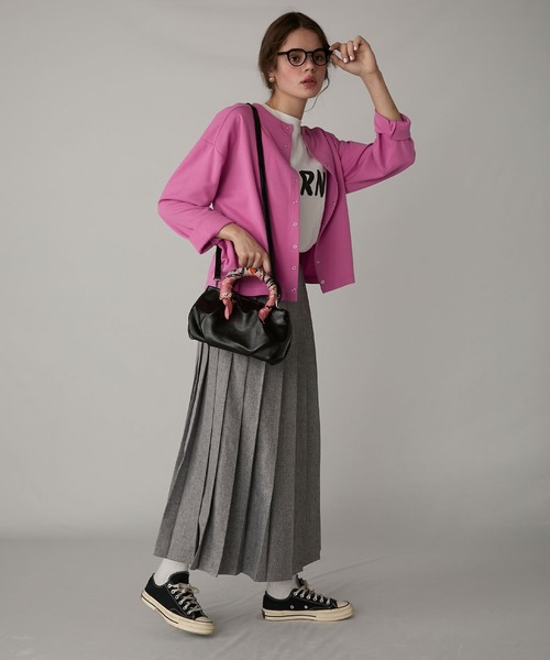 BONLECILL Marche(ボンルシールマルシェ)の「【BONLECILL Marche】ラウンドハンドルボストンバッグ/ハンドバッグ(ボストンバッグ・レディース・ブラウン/ワイン/ブラック・FREE)」の14枚目の写真