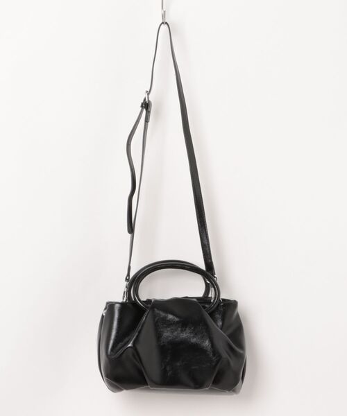 BONLECILL Marche(ボンルシールマルシェ)の「【BONLECILL Marche】ラウンドハンドルボストンバッグ/ハンドバッグ(ボストンバッグ・レディース・ブラウン/ワイン/ブラック・FREE)」の4枚目の写真