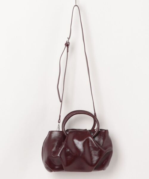 BONLECILL Marche(ボンルシールマルシェ)の「【BONLECILL Marche】ラウンドハンドルボストンバッグ/ハンドバッグ(ボストンバッグ・レディース・ブラウン/ワイン/ブラック・FREE)」の6枚目の写真