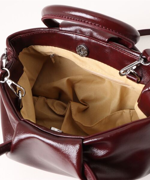 BONLECILL Marche(ボンルシールマルシェ)の「【BONLECILL Marche】ラウンドハンドルボストンバッグ/ハンドバッグ(ボストンバッグ・レディース・ブラウン/ワイン/ブラック・FREE)」の8枚目の写真