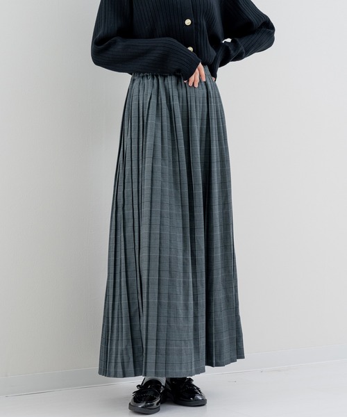 refinedworks(リファインドワークス)の「【refinedworks】秋冬を彩る プリーツチェック柄 スカート(スカート・レディース・ブラウン/グレー・FREE)」の2枚目の写真