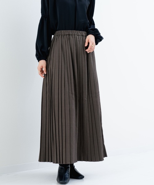 refinedworks(リファインドワークス)の「【refinedworks】秋冬を彩る プリーツチェック柄 スカート(スカート・レディース・ブラウン/グレー・FREE)」の9枚目の写真