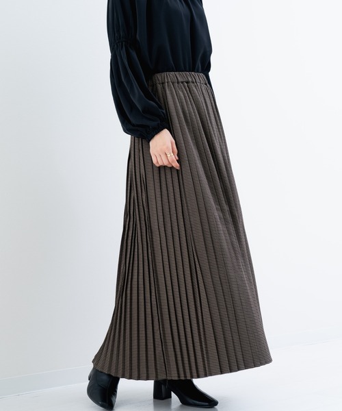 refinedworks(リファインドワークス)の「【refinedworks】秋冬を彩る プリーツチェック柄 スカート(スカート・レディース・ブラウン/グレー・FREE)」の10枚目の写真