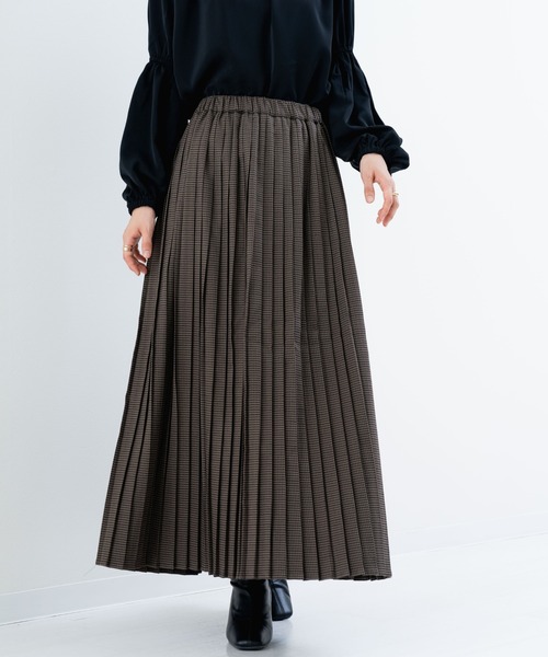 refinedworks(リファインドワークス)の「【refinedworks】秋冬を彩る プリーツチェック柄 スカート(スカート・レディース・ブラウン/グレー・FREE)」の13枚目の写真