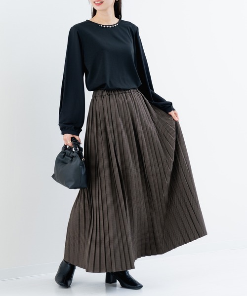 refinedworks(リファインドワークス)の「【refinedworks】秋冬を彩る プリーツチェック柄 スカート(スカート・レディース・ブラウン/グレー・FREE)」の19枚目の写真
