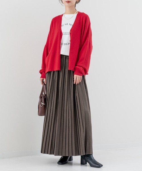 refinedworks(リファインドワークス)の「【refinedworks】秋冬を彩る プリーツチェック柄 スカート(スカート・レディース・ブラウン/グレー・FREE)」の3枚目の写真