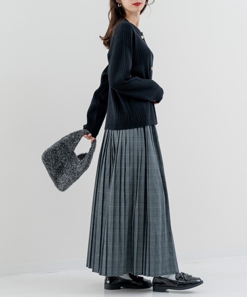 refinedworks(リファインドワークス)の「【refinedworks】秋冬を彩る プリーツチェック柄 スカート(スカート・レディース・ブラウン/グレー・FREE)」の5枚目の写真