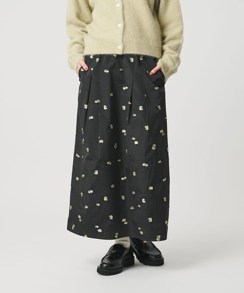 BEAUTY&YOUTH UNITED ARROWS(ビューティーアンドユースユナイテッドアローズ)の「フラワージャガード スカート ウォッシャブル(スカート・レディース・イエロー/ホワイト・S/M)」の3枚目の写真