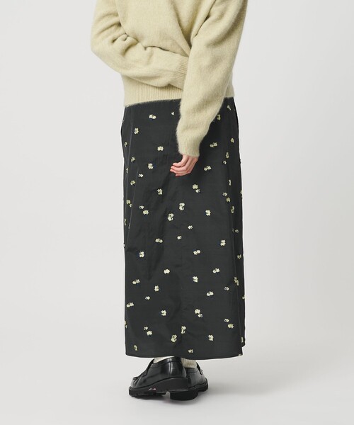 BEAUTY&YOUTH UNITED ARROWS(ビューティーアンドユースユナイテッドアローズ)の「フラワージャガード スカート ウォッシャブル(スカート・レディース・イエロー/ホワイト・S/M)」の4枚目の写真